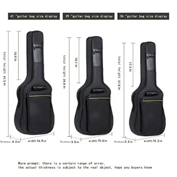 41 Inch Padded Guitar Backpack with Adjustable Straps