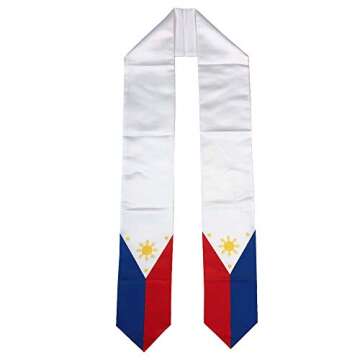 Philippines Flag Graduation Stole | Stylish Sash for Graduates