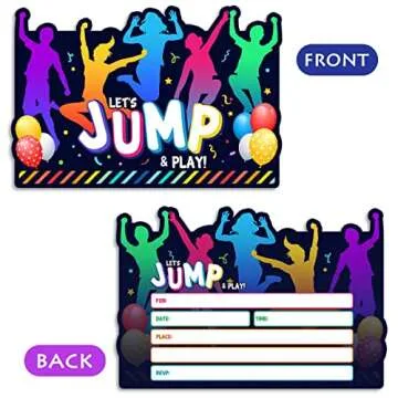 Simimi art Bounce House or Jumping Party Invitations - Trampoline Jump Birthday Invite - Trampoline ...