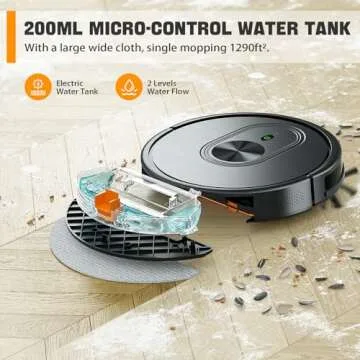 XIEBro Robot Vacuum and Mop Combo,3 in 1 Mopping Robotic Vacuum with Schedule,App/Bluetooth/Alexa,1600Pa Max Suction,Self-Charging Robot Vacuum Cleaner,Slim,Ideal for Hard Floor,Pet Hair,Carpet