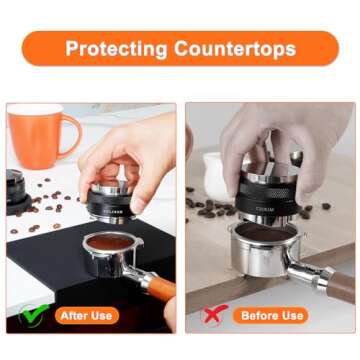 Premium Espresso Tamper Mat - Food-Grade Silicone for Quiet Brewing