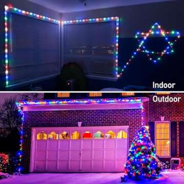 Ollivage Color Changing Rope Lights String Lights for Bedroom, Battery Powered Light Strip 40ft 8 Modes Hanging Fairy Lights with Remote for Camping Halloween Christmas, 2 Pack