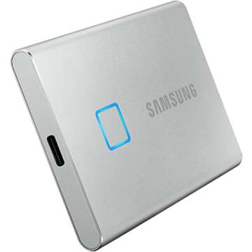 SAMSUNG SSD T7 Portable External Solid State Drive 500GB, USB 3.2 Gen 2, Reliable Storage for Gaming, Students, Professionals, MU-PC500T/AM, Silver