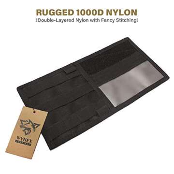 WYNEX Molle Visor Panel Organizer, Tactical Car Sun Visor Cover Molle Webbing Compatible Vehicle Visor Storage Holder Pouch