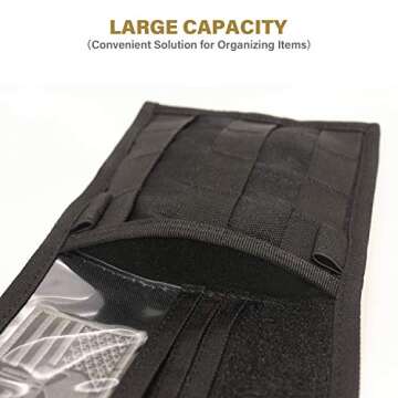 WYNEX Molle Visor Panel Organizer, Tactical Car Sun Visor Cover Molle Webbing Compatible Vehicle Visor Storage Holder Pouch