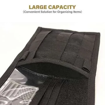 WYNEX Molle Visor Panel Organizer, Tactical Car Sun Visor Cover Molle Webbing Compatible Vehicle Visor Storage Holder Pouch
