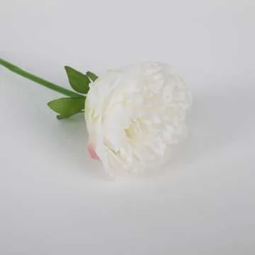LINSIE 10PCS White Peony Artificial Flowers for Decor
