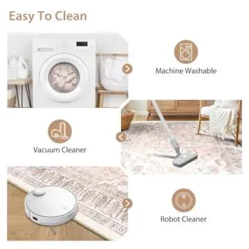 Bestsweetie Washable Area Rug for Living Room 5x7