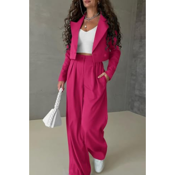 Stylish Women’s Casual 2 Piece Outfit with Blazer and Pants