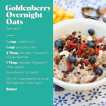 Navitas Organics Goldenberries, 8 oz. Bag, 8 Servings — Organic, Non-GMO, Sun-Dried, Sulfite-Free, 8 Ounce