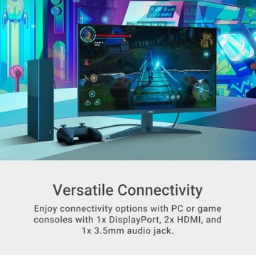 Dell G2725D Gaming Monitor - 27-inch QHD (2560x1440) up to 180 Hz, 2ms Response time, 99% RGB Display, DisplayPort/HDMI Connectivity, AMD FreeSync, Comfortview, Tilt Adjustable - Black