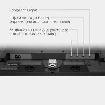 Dell G2725D Gaming Monitor - 27-inch QHD (2560x1440) up to 180 Hz, 2ms Response time, 99% RGB Display, DisplayPort/HDMI Connectivity, AMD FreeSync, Comfortview, Tilt Adjustable - Black