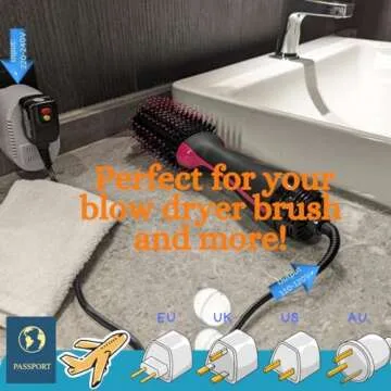 MOBIMANN Dual Watts Travel Voltage Converter 25/1875W, Step Down Voltage Converter 220V to 110V for Hair straighteners, Shavers, Power converters from USA to Europe, UK, Australia Over 150 Countries