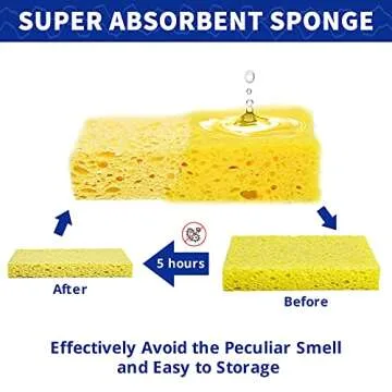 CELOX 24 Pack Durable Kitchen Sponges - Eco-Friendly Wood Pulp Sponges for Cleaning