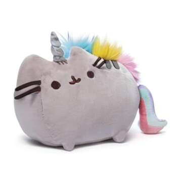 Gund Pusheen Pusheenicorn, Premium Plush Unicorn Cat Stuffed Animal, Rainbow, 13"