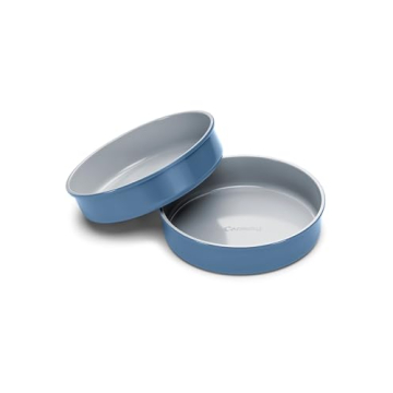 Caraway Non-Stick Ceramic 9” Circle Pans - Naturally Slick Ceramic Coating - Non-Toxic, PTFE & PFO...
