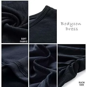 BTFBM Women's Summer Casual Beach Ruched Dress