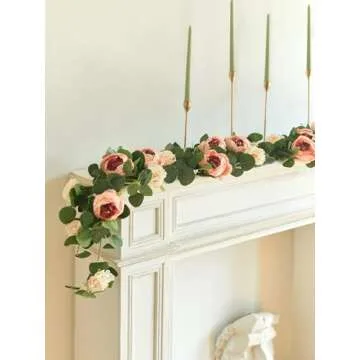 MISSPIN Vintage Artificial Flower Garland for Event Decor