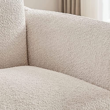 Mid Century Lambswool Fabric Sofa Chair for Living Rooms