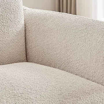 Mid Century Lambswool Fabric Sofa Chair for Living Rooms