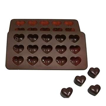 Silicone Heart Chocolate Molds for Parties & Weddings - 2 Pack