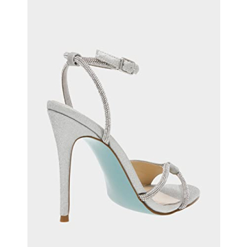 Betsey Johnson Silver Vera Heeled Sandal for Women