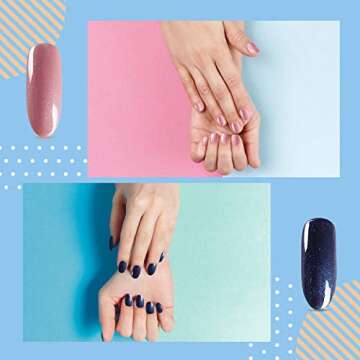 Gel Polish Kit Villsure All-in-One 5 Colors Gel Nail Kit with 168W UV LED Nail Lamp