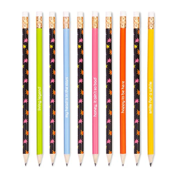 ban.do Colorful Pencil Set of 10 - Pre-Sharpened Graphite Pencils