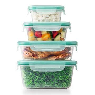 OXO Good Grips 20 Piece Smart Seal Leakproof Food Storage Container Set,Clear