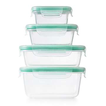 OXO Good Grips 20 Piece Smart Seal Leakproof Food Storage Container Set,Clear
