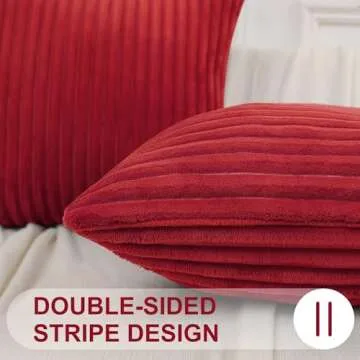 Simmore Red Christmas Throw Pillow Covers - 18x18 Set of 2