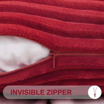 Simmore Red Christmas Throw Pillow Covers - 18x18 Set of 2