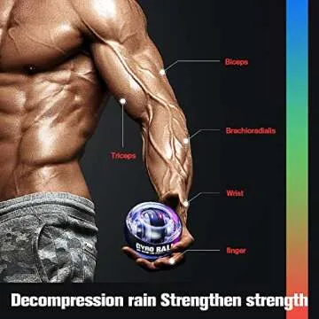 JIN BD Wrist Trainer/Strengthener Gyro Ball Auto-Start for Arms and Wrist Strength