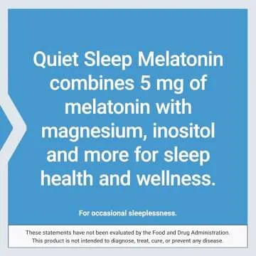 Life Extension Quiet Sleep Melatonin, 5 mg, Powerful Sleep Support, Healthy circadian Rhythms, Cellular Defense, Gluten-Free, Non-GMO, Vegetarian, 60 Capsules
