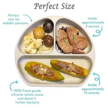 Silicone Suction Plates for Toddlers, Durable Baby Dishes