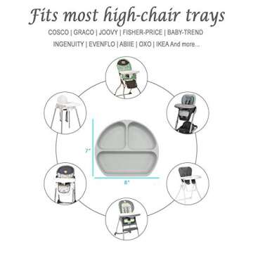 Silicone Suction Plates for Toddlers, Durable Baby Dishes