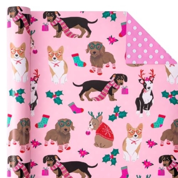 WRAPAHOLIC Christmas Dog Wrapping Paper - Festive Design