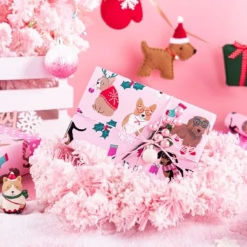 WRAPAHOLIC Christmas Dog Wrapping Paper - Festive Design