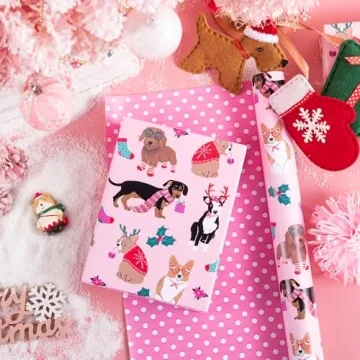 WRAPAHOLIC Christmas Dog Wrapping Paper - Festive Design