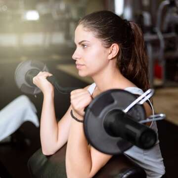 Signature Fitness Olympic Super Curl Bar - 350 lb Capacity