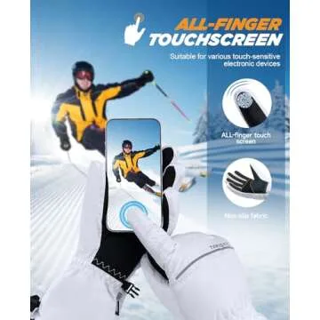 TANSTC Winter Gloves Waterproof Touchscreen Cold Weather Gear