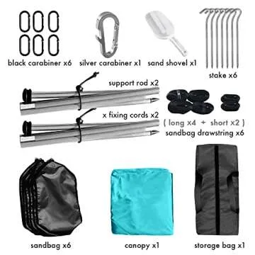 Easierhike Beach Shade Windproof Sun Shelter for Family