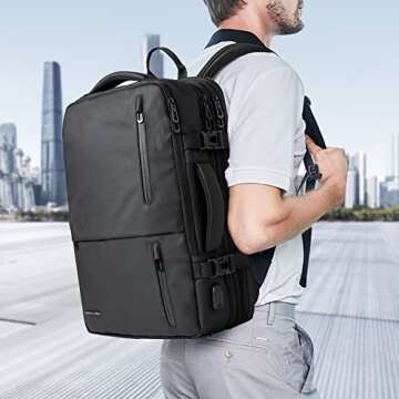 KINGSLONG 40L Expandable Carry on Backpack for Travel