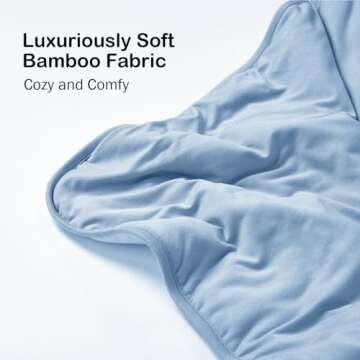 BubblePanda Rayon Made from Bamboo Baby Blanket for Boys Girls Neutral Soft Crib Blanket Toddler Quilt Comforter Newborn Nursery 30 x 40 Inch Blue