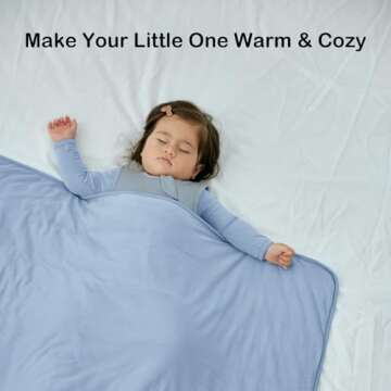 BubblePanda Rayon Made from Bamboo Baby Blanket for Boys Girls Neutral Soft Crib Blanket Toddler Quilt Comforter Newborn Nursery 30 x 40 Inch Blue