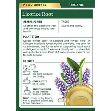Traditional Medicinals Organic Herbal Tea, Licorice Root, 16-Count (Pack of 3)3