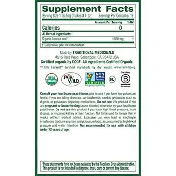 Traditional Medicinals Organic Herbal Tea, Licorice Root, 16-Count (Pack of 3)3