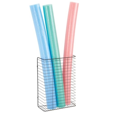 mDesign Wall Mount Storage Organizer for Gift Wrap and Bows