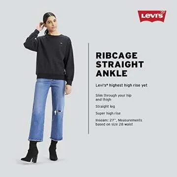 Levi's Women's Ribcage Straight Ankle Jeans for Comfort and Style