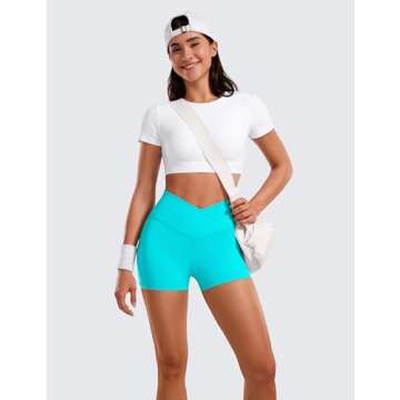 Buy CRZ YOGA Butterluxe Crossover Biker Shorts Online